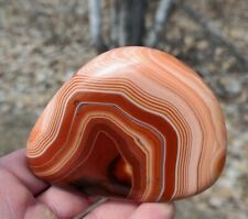 MADAGASCAR BANDED AGATE 13.3OZ OUTSTANDING PINK/RED ONYX SHOW AGATE ✨ picture