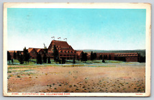 Old Vintage Antique Postcard Old Faithful Inn Yellowstone National Park Wyoming picture