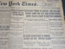 1920 NOVEMBER 23 NEW YORK TIMES - INCESSANT FIRING IN DUBLIN TWO KILLED- NT 6784 picture