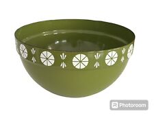 Vintage MCM Catherineholm Green Enamel Bowl for Fondu Set Viking Pattern 8