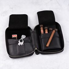 Custom Travel Cigar Holder Leather Cigar Humidor Cigar Box Portable Cigar Pouch picture