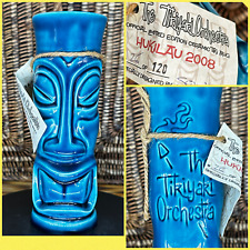 Tikiyaki Orchestra Hukilau 2008 Blue Tiki Mug Squid Signed COA #26/120 Exotica picture