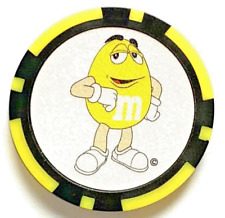 M&M's World Poker Chip Coin Token 2015 Yellow Peanut Mars Inc. Plastic picture