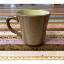 VINTAGE Genuine TAYLOR Mug USA Brown Lime Green Interior 8 oz. Coffee Cup picture