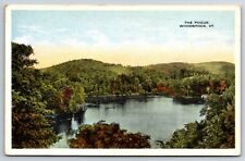 The Pogue Lake Colorful Foliage Woodstock Vermont VT Vintage Postcard picture