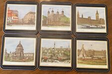 Vintage Scenes Of London Set Of 6 Drink Coasters Harrods picture
