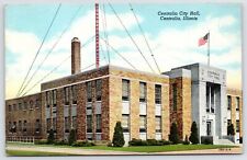 Centralia Illinois~City Hall w/Tower 1955 Linen Postcard picture