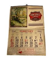 Vintage 1941 Farm Service Company Calendar Division of General Mills Inc MN picture