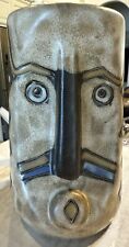 Designs by Mara VTG Tiki Tribal Face Mask Coffee Mug Cup SIGNED Pottery Art 5.5