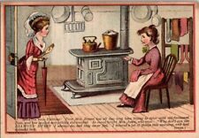 Victorian The Diamond Dyes J R Pratt & Co Mayville NY Stove Kitchen Trade Card picture