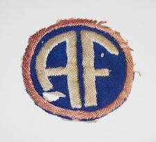 SALTY ORIGINAL WW2 ITALIAN MADE EMBROIDERED WOOL ALLIED FORCE HQ PATCH picture