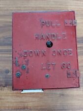 Antique Gamewell? Fire House Alarm Call Box, Heavy Cast Iron Original Red Paint picture