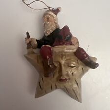 Vintage Paper Mache Ornaments Santa Claus Father Christmas Figurine 5” picture