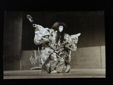 #5307 Japanese Vintage Photo 1940s / kimono Man fan dance kabuki theater stage picture