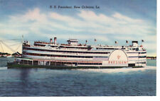 Vintage Postcard LA S. S. President Boat Water -507 picture