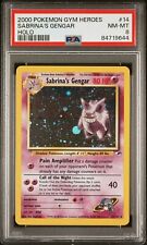 2000 Pokemon Sabrina's Gengar #14 Holo English Gym Heroes Unlimited PSA 8 picture