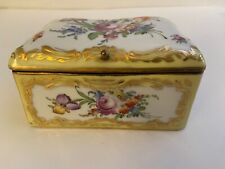 Antique Royal Vienna Beehive Mark Porcelain Hinge Trinket Casket Box Circa 1850s picture