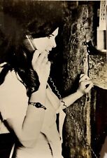 1970s Vintage Photo Sweet Dreams Pretty Young Woman Telephone call Snapshot picture