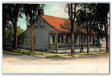 c1905 Black Horse Tavern Scene Street Johnstown New York NY Antique Postcard picture