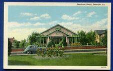 Leesville Louisiana Residence Scene old 1930s auto postcard picture