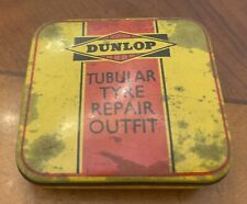 Vintage Dunlop Tubular Type Repair Outfit Empty Tin picture