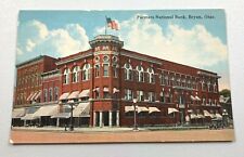 Farmers National Bank Building Postcard Bryan Ohio Unposted Souvenir picture