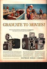 Vintage 1959 Kodak Cine 8mm Automatic Movie Camera beach boat  Print Ad picture