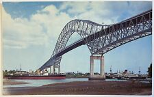 Thatcher Ferry Bridge Panama Canal Vintage Color Photo Postcard, Unposted Card picture