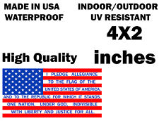 50PCS American Flag Pledge of Allegiance Sticker USA Gloss Waterproof UV Resist picture