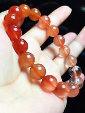 11mm Natural Rare Red Rabbit hair Crystal Round Beads Bracelet picture