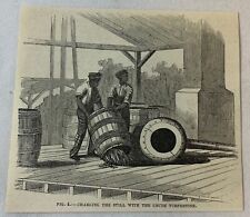 1877 magazine engraving~ CHARGING THE STILL WITH THE CRUDE TURPENTINE picture
