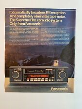 Vintage 1985 Panasonic Car Stereo Radio Print Advertisement 80's Tech Full Page picture