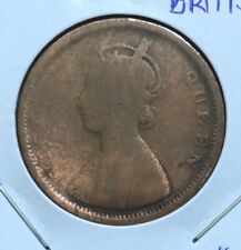 1862 India-British 1/2 Half Anna Copper Coin—Victoria-KM# 468 picture