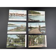 6 Antique Postcards Maine 1906 Undivided Back Boothbay + picture