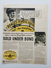 Pennzoil Bonded Pennsylvania Motor Oil Bootlegger Gun 1933 Vintage Print Ad picture