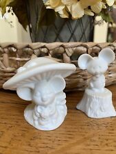 VTG Hallmark Little Gallery Japan Mushroom Woodland Porcelain Mice Figurines Duo picture