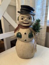 Vintage Christmas Kentucky Tavern Paper Mache Snowman picture