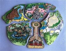 RARE DISNEY Pin Set WDW Cast Member Atlas Magic Kingdom Map Cinderella's Castle picture