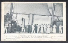 1908 Brewster's Millions Yacht Scene Comedy Play Postcard Duplex #4 Cancel picture