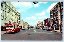 c1950's Looking Down High Street Toward Ferry Slip Portsmouth Virginia Postcard picture