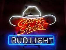 George Strait Beer White Cowboy Hat Neon Sign 24