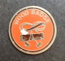 BSA Orange Wood Badge Pin picture
