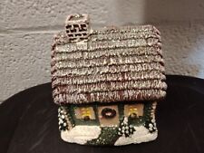 VINTAGE HOUSE COTTEGE SHAPED CANDLE NEVER BURNED CHRISTMAS  6 X 4 1/2 INCHES picture