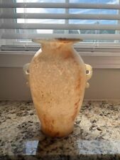 Exquisite Egyptian Museum Replica Hand Carved Alabaster Vase picture