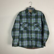 Vintage Sears Fieldmaster Perma Prest Plaid Flannel Shirt Size Small picture