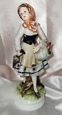 Lovely Lefton Handpainted Young Lady With Groceries  Figurine Chips On The Back picture