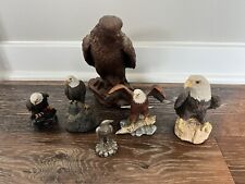 Lot of 6 Bald Eagle-American Eagle Fine Porcelain, Pewter, Wood, and Ceramic picture