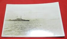 Vintage Real Photo Postcard -  the U.S.S. Wyoming battleship picture