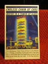 1930'S. NASH ATOMOBILE DISPLAY TOWER. POSTCARD E9 picture