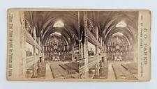 Elevated View Inside a Cathedral Montreal Quebec J.G. Parks Stereoview picture